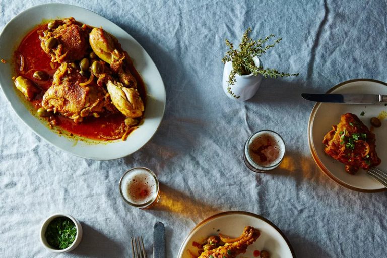 Frango Marroquino Assado e Azeitonas