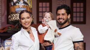 Virginia e Zé Felipe juntos festa 1 ano filho